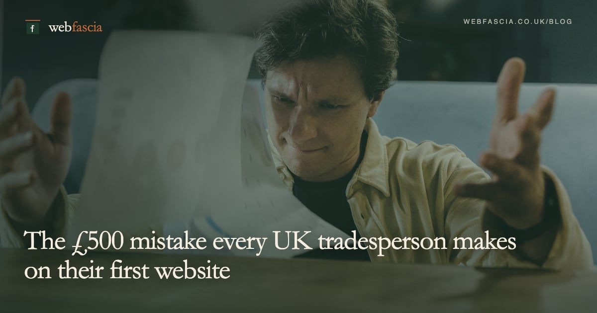 The £500 mistake every UK tradesperson makes on their first website