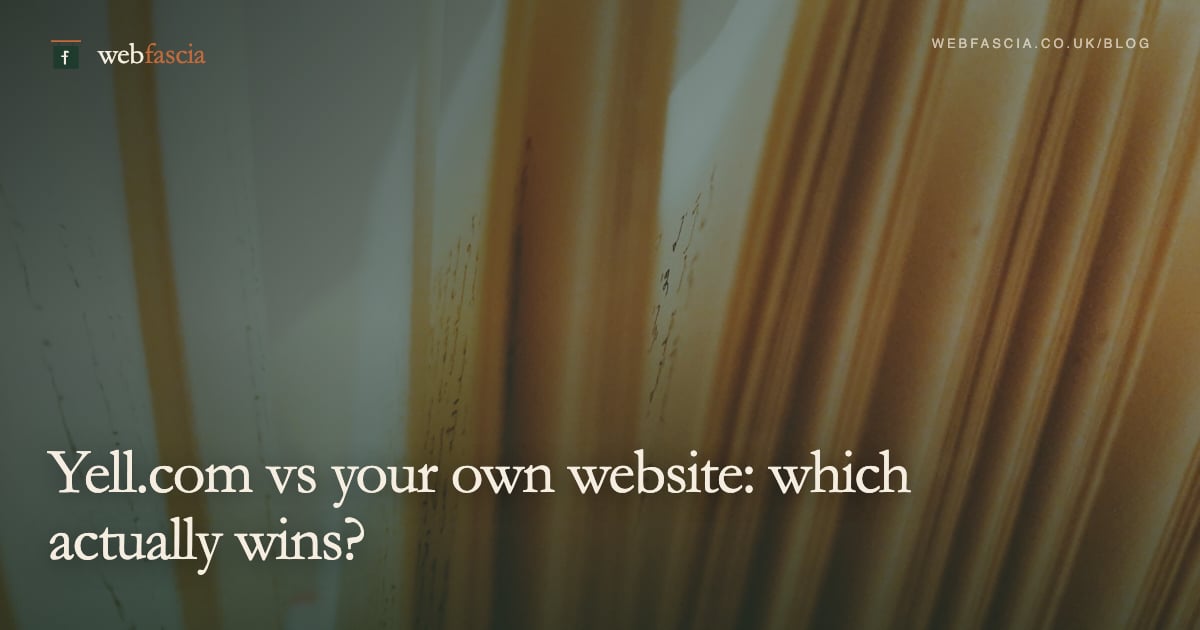 Yell.com vs your own website: which actually wins?